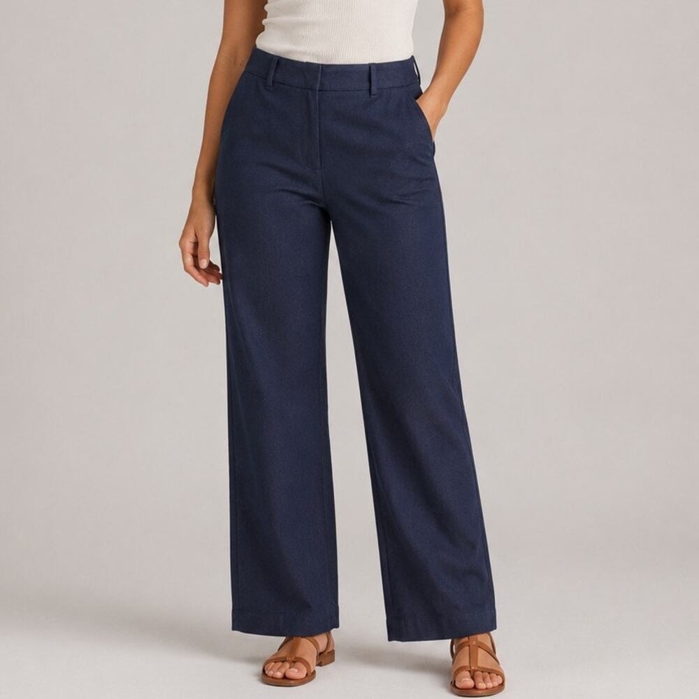 Talbots Newport Trouser Pant Polished Denim Size 12 Petite
